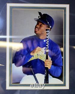 Ken Griffey Jr. Autographed Baseball Avec Psa Et Piece Of Jeu D'occasion Affichage Bat