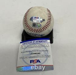 Kiké Hernandez Dodgers signé jeu utilisé baseball jeu utilisé avec inscription PSA 1c86292