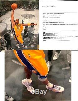 Kobe Bryant Double Jeu D'occasion Autographié Signé Worn Nike Kobe IV Chaussures Pleine Loa