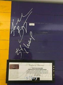 Kobe Bryant Signé Jeu Utilisé Los Angeles Lakers Piece Floor 5x Champs Panini