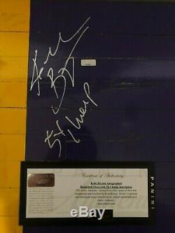 Kobe Bryant Signé Jeu Utilisé Los Angeles Lakers Piece Floor 5x Champs Panini