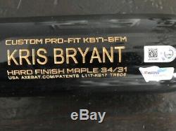 Kris Bryant Jeu Utilisé Ax Bat Chicago Cubs Signé Et Inscrit