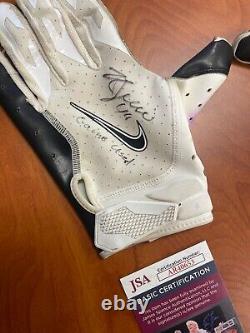 Kyle Juszczyk a signé des gants utilisés lors de jeux des San Francisco 49ers avec certificat d'authenticité JSA
