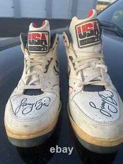 Larry Bird Team USA Autographied Game Worn Shoes