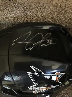 Logan Couture a signé, casque AHL utilisé en match SHARKS