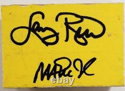 Magic Johnson Larry Bird A Signé 4x6 Lakers Game Used Floor Board (a) Bas Coa