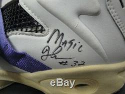 Magic Johnson Signée À La Main Autographié Jeu Moins De Chaussures D'occasion 1990 Adn De Jsa