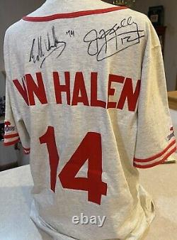 Maillot de jeu signé par Eddie Van Halen, autographe unique signé par Jim Kelly