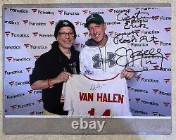 Maillot de jeu signé par Eddie Van Halen, autographe unique signé par Jim Kelly