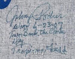 Maillot de jeu utilisé par Johnny Podres signé des Brooklyn Dodgers, authentifié par la MLB Holo