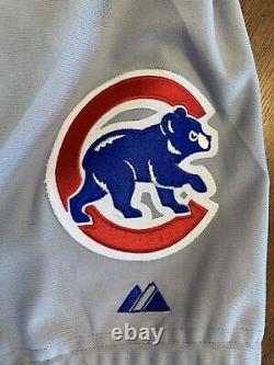 Maillot de route Majestic utilisé par le jeu signé par Sammy Sosa des Chicago Cubs de 2003, taille 48