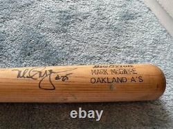 Mark Mcgwire Signé Jeu Utilisé Chauve-souris Oakland Athletics Authentifié