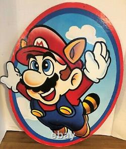 Mcdonalds Super Mario Bros Store Display 22x18 Large Cardboard 1990 Signe