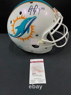 Miami Dolphins Jay Ajayi Signé Casque Utilisé en Jeu Sur le Terrain Jsa Témoin Coa Large