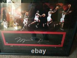 Michael Jordan Autographed Signed Floor Piece Upper Deck Jeu Utilisé Uda Limitée