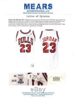 Michael Jordan Signé Autographié Jeu Utilisé Worn 1988 Jersey Mears 10 Beckett
