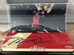 Michael Jordan Signé Jeu Floor Uda Chicago Bulls Pont Supérieur Coa D'autographes