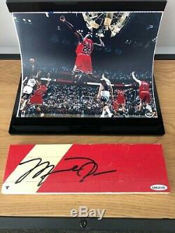 Michael Jordan Signé Jeu Floor Uda Chicago Bulls Pont Supérieur Coa D'autographes