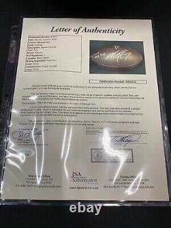 Michael Vick Atlanta Falcons signé Jeu utilisé NFL Ballon de football en cuir JSA LOA Insc