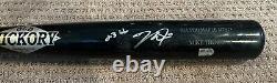 Mike Trout 2023 BAT utilisé en jeu, porté, signé automatiquement par les Angels MLB authentifiés