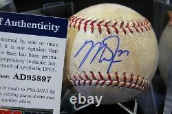 Mike Trout Autographié Jeu Utilisé Mlb Baseball Pid Psa Coa Home Run Game