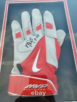 Mike Trout Autographié Signé 2014 Jeu Utilisé Mvp Batting Gloves