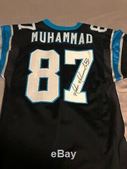 Muhsin Muhammad Carolina Panthers Signé Jeu Utilisé Jersey Porté