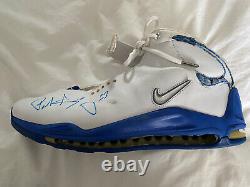 Nba Légende Patrick Ewing Game Utilise Auto/signed Chaussures New York Knicks Proof
