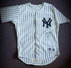 New York Yankees David Cone Signé Jeu Pris / Jeu Utilise Jersey Jsa Auto