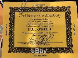 New York Yankees Paul Oneill Autographié Jeu Utilisé Crampons Coa Paul Oneill Rare