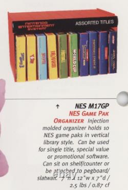 Nintendo Nes 1993 M17gp Shelf Game Pak Organizer Store Display Sign Kiosk Rare