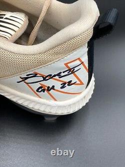Orioles Cedric Mullins Signed Game Worn Cleats W Jeu Inscription D'occasion Beckett