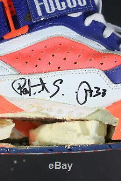 Patrick Ewing Signed Jeu D'occasion New York Knicks Suivant Chaussures De Sport Chaussures Jsa Loa