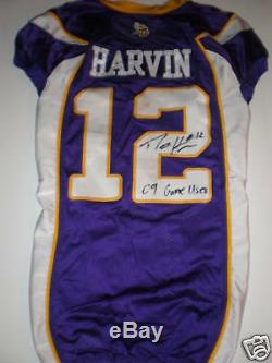 Percy Harvin Jeu Occasion Signé / Dédicacé Jersey Minnesota Vikings Rookie