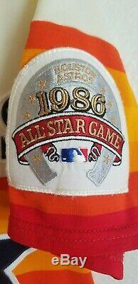 Phil Garner 1986 Jeu Astros Utilisé Jersey Arc-en-ciel Usé Autographié Patch All Star