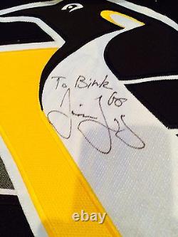 Pittsburgh Penguins 1990s Jaromir Jagr Jeu Usé / Utilisé Et Signé Jersey