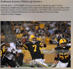Pittsburgh Steelers Jeu Utilisé Football Signé 2008 Saisons Super Bowl Coa Rare