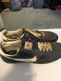 Rare 1980, S Millésime Steve Sax # 3 Los Angeles Dodgers Chaussures de Baseball Utilisées dans le Jeu