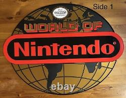 Rare Authentic World Of Nintendo Globe Sign Video Game Store Display Nes Snes