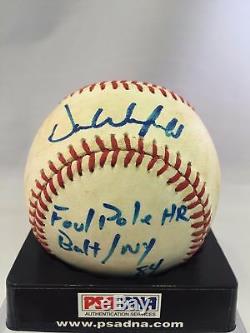 Rare Dave Winfield Signé 1984 Actual Home Run Baseball Yankees Jeu Utilisé Psa