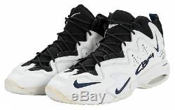 Rockets Charles Barkley Jeu Signé 1996-97 Utilisé Chaussures Nike Air Cb4 Psa & Mears