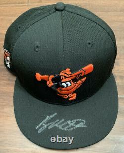 Ryan Mountcastle Game Used Hat Autographe Orioles Signé