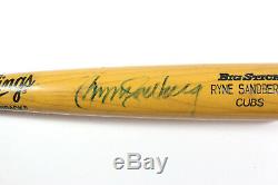 Ryne Sandberg'92 Jeu Signé Utilisé Chicago Cubs Rawlings Adirondack Batte De Baseball