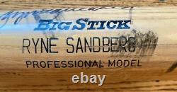 Ryne Sandberg Signed Game Used Rawlings 256b (1986) Psa Gu 7
