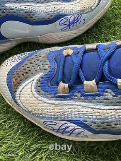 Salvador Perez Kansas City Royals Chaussures de jeu à domicile utilisées 2023 Nike Signé GUG LOA