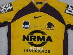 Sam Thaiday Hand Signed’rare' Players Game Worn Brisbane Broncos Jersey #12