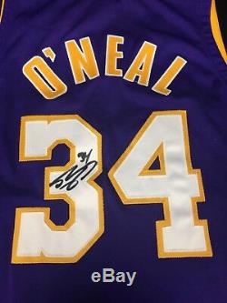 Shaq O'neal Shaquille Signé Jeu Utilisé Los Angeles Lakers Basketball Jersey Psa