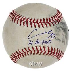 Shohei Ohtani a signé une balle de baseball utilisée en match MLB Fanatics, inscrite 21 AL MVP Auto.