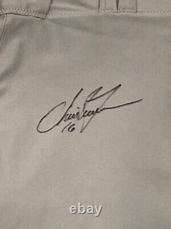 St Louis Cardinals Chris Duncan Jeu De Pantalons Usagés Autographié / Signé Rare