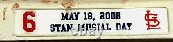 Stan Musial Cardinals Signé Auto Base de Jeu Utilisée Journée Stan Musial 18 mai 2008